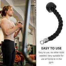 Taekwondo Rope - Heavy Duty Triceps Training Rope With Long Handle, Carabiner And Fitness Grip, Suitable For Triceps Pushdown Exercises, Muscle Rebuilding And Strength Training Equipment - A - View 5
