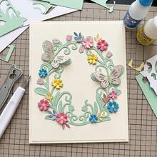 1pc Butterfly Floral Wreath Metal Die Cutting Template, Suitable For Making Spring Greeting Cards, Wedding And Birthday Decorations, Perfect For Embossing Templates And Molds In Paper Craft And Scrapbooking Projects - Butterfly - View 7
