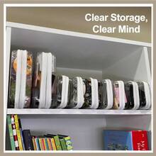 1/2pcs Transparent Hard Shell Zipper Storage Bag, Transparent Hard Plastic Zipper Pouch, Double Zipper Hard Shell Storage Bag, Travel Storage Bag, Transparent Makeup Bag, Suitable For Storage, Snack Bag, Pencils, Building Blocks, Travel Essential - View 3
