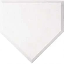 Franklin Sports Rubber Baseball + Softball Home Plate - 17"X17" - White | Throw-Down Anywhere Use, Weather-Resistant Waffle Grip, Built For Variant 1 - None - View 1