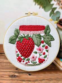 Christmas Decorations Embroidery Kit For Adult Beginners. Includes Manual, Printed Fabric, Hoop, Needles, Threads & Stitch Guide. Great Home Gift For Women. Size: 15x15cm/5.9in Or 20x20cm/7.9in. - Christmas - View 6