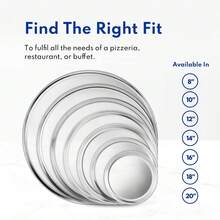 New Star Foodservice Restaurant-Grade Aluminum Pizza Pan/Tray, Wide Rim, 8 Inch, Pack Of 6 - ColorA - View 6