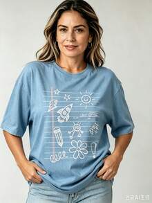 Women Senior T-Shirts & Tops - Blue - View 3