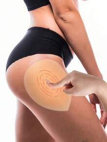 2pcs Silicone Butt Pads, Self-Adhesive Body Padding, Suitable For Sports Leggings, Daily Wear, Summer, Beach And More - Multi-color - View 2