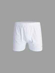 2pcs/Pack Men's White Cotton Leg Print Lounge Pants, Casual Daily Underwear - White - View 3
