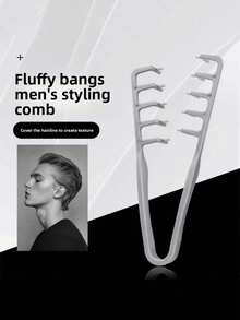 1pc Volumizing Wide Tooth Comb (ABS Plastic, Unisex), With Anti-Slip Textured Handle, Designed To Create Root Volume And Fluffiness, Suitable For All Hair Types, Essential Tool For Home, Back To School And Travel - Multicolor - View 5