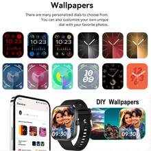 Popular 2.01inch Full Screen Touch Screen Fashionable Lightweight Design Outdoor Sports Smart Watch, Suitable For Men And Women, Exquisite Silicone Strap, Supports Wireless Calling, Message Notification, Fitness Tracking, Pedometer, Wireless Music, Multiple Sports Modes, Alarm, Weather Forecast, Compatible With Apple And Android System Phones. Perfect Valentine's Day, Christmas, Birthday Gift, - Gold Double Strap - View 7
