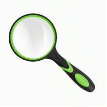 10X Magnifying Glass, Suitable For Elderly And Children, Non-Slip Handheld Reading Magnifier, 75mm Lens, Suitable For Close-Up Work, Green And Orange Observation Hobby - B - View 13