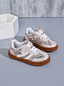 Children's Fashion New Casual Style Skate Shoes - Gold - View 2