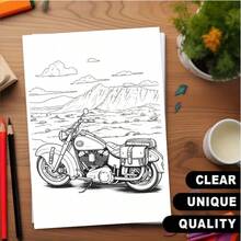 Cool Modified Sports Car & Motorcycle Coloring Book, Dynamic Style For Boys And Adults, Back To School Gift - Sketchbook - View 9