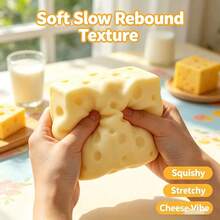 1pc.Simulation Cheese Cube Maltose Squishy Squeeze Fidget Toy.One Size.ESent At Random.Squishy Toy /Stress Ball /Squeeze Toy /Fidget Toy /Slow Rebound /Halloween Gift /Halloween Decoration /Monster Squishy /Anxiety Relief Toy.Needing.Squishy - Multicolor - View 3