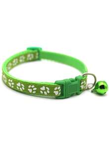 Adjustable Nylon Pet Collar With Bell - Vibrant Cartoon Paw Print And Footprint Design, Suitable For Dogs And Cats - Multicolor - View 13