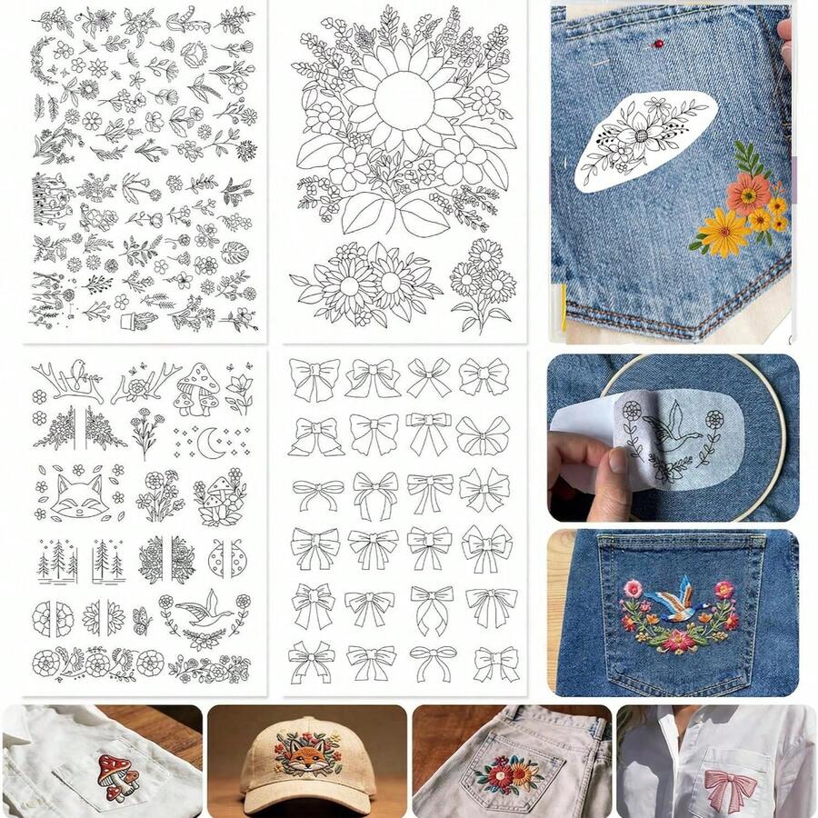 LAMYA Patemby Modern Embroidery Pattern Set, Geometric & Boho Designs, Printable PDF, DIY Home Decor Gift For Her
