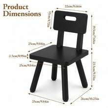 Simple Solid Wood Low Stool With Backrest, Living Room Foot Rest, Hallway Shoe Changing Seat - Black - View 4