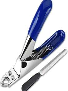 Pet Nail Clippers With Nail File, Professional Stainless Steel Dog & Cat Nail Trimmer With Safety Guard, Spring-Loaded Claw Cutter And Ergonomic Non-Slip Handle For Small, Medium & Large Pets - A - View 12