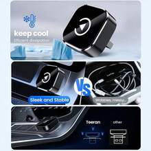 2026升級版雙模無線CarPlay轉接器，將有線CarPlay轉為無線與Android Auto，5GHz穩定低延遲，金屬散熱玻璃面板，免電池維護，即插即用通用汽車接收器 - Q1A白標 - 查看 6