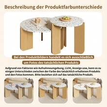 Modern Composable Coffee Table, Side Table, Coffee Table Set For Living Room, Sofa Side Table And Balcony, Set Of 2, 81 X 79 X 12 Cm - Multicolor - View 2