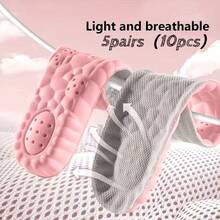 5 Pairs Sports Foam Insoles, Providing Ultra-Soft Comfort, Featuring Exquisite Design Tailored To Foot Shape, Ensuring Comfort For Long-Term Standing, Suitable For Daily Long-Term Use - Pink - View 5