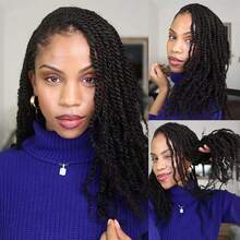 Karida Afro Kinkys Loose Hair Bundles, For Dreadlock Extensions And Repair, 12-18 Inch Twisted Faux Wool Synthetic Hair, 1 Pack 100g Natural Black, Suitable For Braiding, Smooth Remy Loose Hair, No Joints, Peruvian Afro Kinkys Curly Hair - Multicolor - View 3