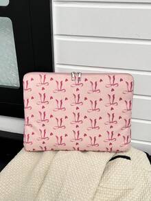 Laptop Case Solid Color Minimalist Luxury Multi-Size Laptop Tablet Storage Bag Computer Bag - Pink - View 4