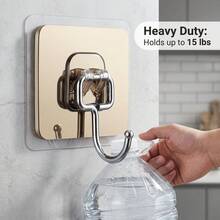 Strong Reusable Wall Hooks, No Drilling Required, Waterproof And Oil-Resistant, Suitable For Bathroom And Kitchen, Ideal For Hanging Towels, Cups, Spatulas, Can Openers And Scissors. Kitchen Hooks - Multicolor - View 5