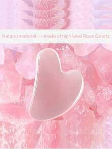 Natural Jade Gua Sha Massage Board, Rose Quartz Gua Sha Board, Jade Facial Massage Tool, Suitable For Facial, Neck, Back And Body Gua Sha Massage - Multicolor - View 3