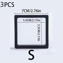 Black Square Transparent Plastic Floating Box, Medium To Large Size, Suitable For Storing Necklaces, Rings, Bracelets, Sweater Chains, Dust-Proof, Moisture-Proof, Shock-Resistant, Perfect For Daily Use And Jewelry Display - Black - View 14
