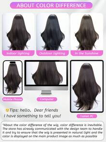 alicegarden 26-Inch Long Synthetic Wig Featuring A Natural Straight Style A Stunning Black. Designed With Bangs , This False Hairpiece Is Perfect For Ms Daily Party Cosplay Use, Offering A Natural And Natural Durable Wig Gift For Ladies., Halloween - Black - View 11