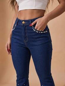pthirillo Women Jeans - Lumina Pearls 酒吧和口袋 - 查看 3