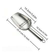 Multifunctional Stainless Steel Spoon With Hanging Hole, One-Piece Seamless Stamped Design Easy To Clean, Wide Round Scoop Head Anti-Spill, Suitable For Flour, Rice, Sugar, Coffee Beans, Ice Cubes, Dried Goods, Snacks, Mirror Polished Kitchen Storage Spoon, Silver And Gold - View 14