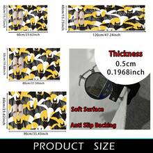 1pc Halloween Series Geometric Bat Pattern Printed Faux Cashmere Surface TPR Backing Doormat, Bathroom Mat, Kitchen Mat, Laundry Room Mat, Holiday Atmosphere Decor, Home Decor, Party Decor, Wedding Decor, Dining Room Decor - Multicolor - View 12