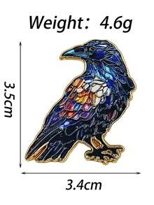 Fashionable Colorful Cartoon Crow Alloy Enamel Brooch Suitable For Women's Daily Backpack And Clothing Decoration - Multicolor - View 6
