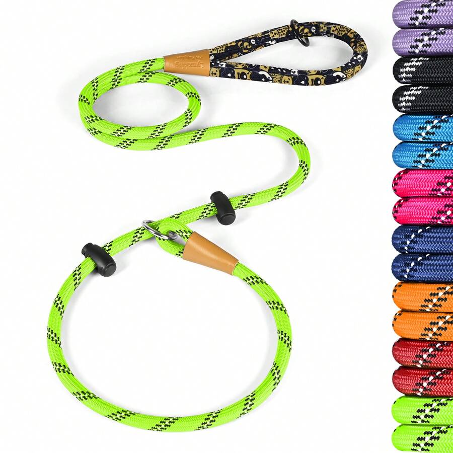 Lynxking Dog Leash Reflective, Heavy Duty Comfortable Strong Rope Leash For Large Medium Small Dogs No Pull Pet Training - Lime Green - View 1