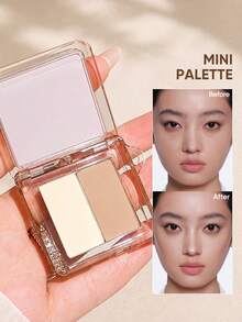 Judydoll 2-in-1 Highlighter and Contour Palette, 9g, Palet Highlighter dan Kontur Matte, Perona Pipi, Pewarna Hidung, Mudah Dibaurkan, Cocok untuk Pemula, Penggunaan Pribadi atau Hadiah, Praktis dan Portabel untuk Riasan, Pesta, Pernikahan, Kencan - Palet Mini - View 11