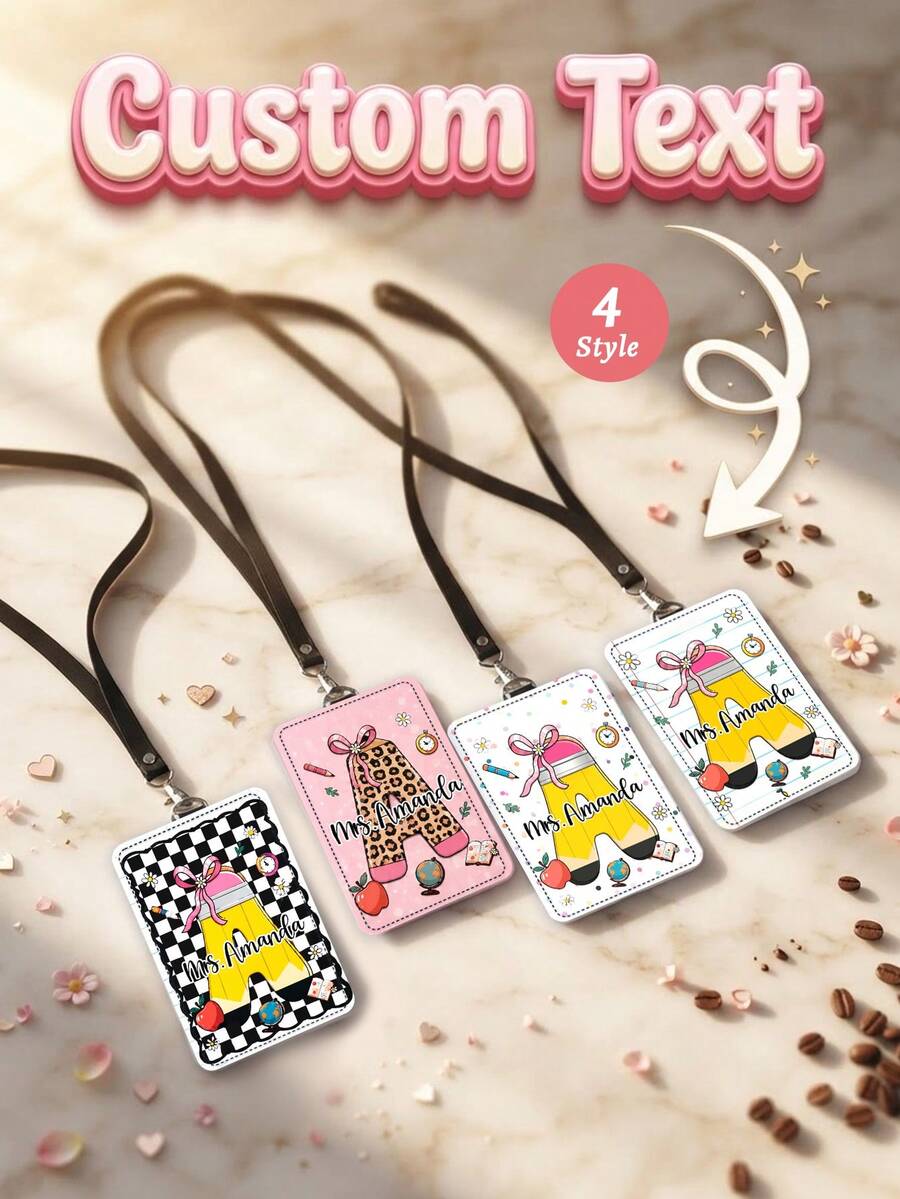 Custom Teacher Name Luggage Tag,Personalized Text Bag Tag,Teacher Appreciation Gift For Women Teachers,Back To School Accessory For Tote Bag & Purse - Multicolor - View 1