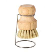 1/2pcs Kitchen Brush Set, Made Of Natural Bristles With Drainage Function - Crafted From Wood And Coconut Fiber, Suitable For Cleaning Tableware And Cookware, Rustic Design - Multicolor - View 6