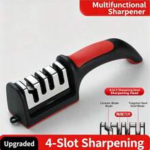Household Handheld Fast Knife Sharpener, Tungsten Steel Professional Sharpening Stone, Scissor Sharpener, Double-Sided Grinding, Kitchen Multi-Function Sharpening Tool, Suitable For Daily Knives And Scissors - A - View 7