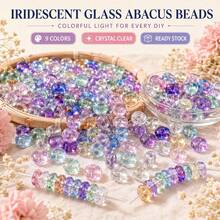 200pcs Multi-Color Natural Porcelain Abacus Beads Glass Beads DIY Jewelry Making Bracelet, Necklace Handmade Beaded Accessories Material - DIY Glass Beading - View 11