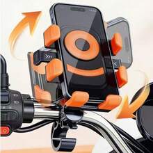 1pc Motorcycle Phone Holder, Anti-Vibration Anti-Shake Anti-Wobble Phone Mount, Universal GPS Navigation Bracket, Suitable For Electric Scooter Bicycle Pedal Bike, 360° Rotating Anti-Drop Riding Phone Holder, Suitable For Delivery Riders (Fits 4.8-7 Inch Phones) - Multicolor - View 9