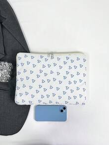 Funda de portátil de lujo minimalista de unicolor, bolsa de almacenamiento para portátil y tableta de varios tamaños, bolsa para ordenador - Celeste - Ver 3