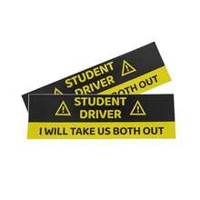 Funny Bumper Sticker 2 Pack, 10" X 3" Waterproof Vinyl Decal For Cars, Trucks, Laptops, Or Coolers Gag Gift For Adults, Friends And Coworkers- Student Driver - Multicolor - View 6