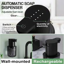 1 buah Dispenser Sabun Otomatis dengan Alas dan Sensor Inframerah, Dispenser Sabun Tanpa Sentuh, Cocok untuk Dapur, Kamar Mandi, Hotel - View 10