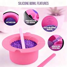 Foldable Wax Melting Pot, Non-Stick Wax Heater Bowl, Easy To Clean Wax Melting Bowl For Hair Removal - Multicolor - View 4