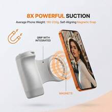 Soporte Magnético para Cámara de Teléfono para iOS/Android, con Control Remoto Inalámbrico Desmontable, Compatible con Cámara Nativa, Diseño Ergonómico Cómodo, Batería Recargable Integrada de 55mAh - Ver 6