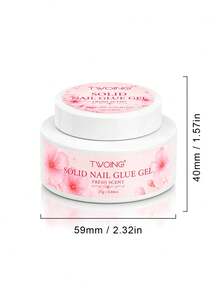 TWOING 25g Fresh Scent Solid Nail Gel, Strong Hold Transparent Gel, Suitable For Press-On Nails, Fake Nail Tips And Rhinestones, Long-Lasting UV/LED Nail Gel, Home Use - 25g - View 11
