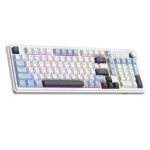 MageGee GK960 98% Wireless Membrane Keyboard, RGB Backlit, Mechanical Feel Quiet Typing, Three-Mode Wired/Bluetooth/2.4G Cream Style Keyboard With Number Pad, 4000mAh Battery, Knob, Suitable For Laptop And Desktop Computer - View 3