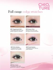 CHIOTURE Galaxy Radiant Gel Eyeshadow Stick, Tekstur Mutiara Berkilau, Dapat Juga Digunakan Sebagai Highlighter, Tahan Lama dan Anti Luntur, Cocok Untuk Riasan Ringan Sehari-hari - #01 Emas yang Terfragmentasi - View 6