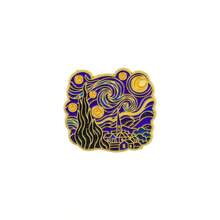 Van Gogh Starry Night Enamel Lapel Pin Badge, Suitable For Backpacks And Bags, Cool Decoration, Gift For Friends - Multicolor - View 13