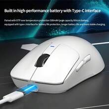 AULA SC680 Tri-Mode Wireless Gaming Mouse, PAW3395 Sensor, 58g Lightweight, 1000Hz Polling Rate, Programmable Buttons, Suitable For PC Laptop Gaming And Office - View 6