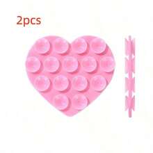 3pcs Silicone Suction Cup Phone Case Holder, Double-Sided Design, No Glue Needed, Heart Shaped, Strong Suction, Hands-Free, Convenient For Selfie And Video Shooting - Heart-shaped Suction Cup - View 18